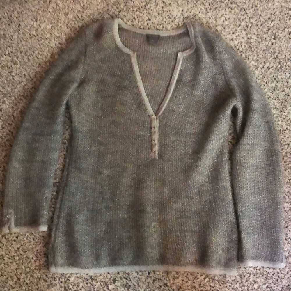 Silver metallic sweater